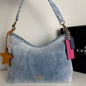 NWT Coach Loved Denim Laurel Shoulder Bag